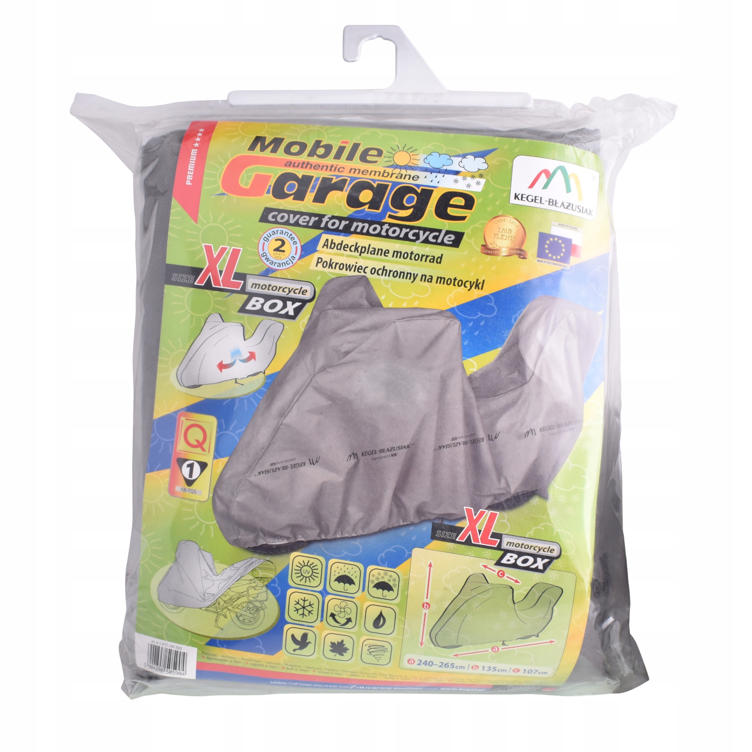 Чехол для мотоцикла XL DL 240-265 + чехол ROmet