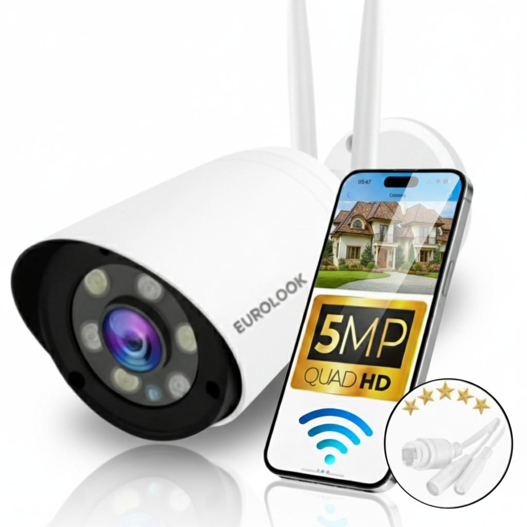 Vonkajšia Ip kamera WiFi 5Mpx Led Alarm Eurolook