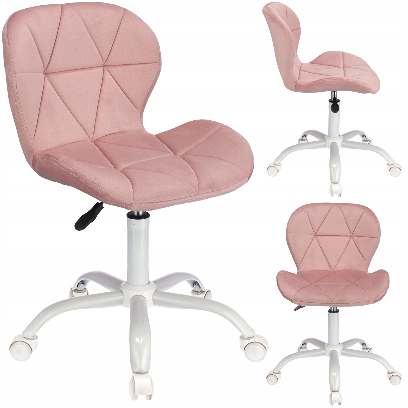 Fotel obrotowy Jumi różowy