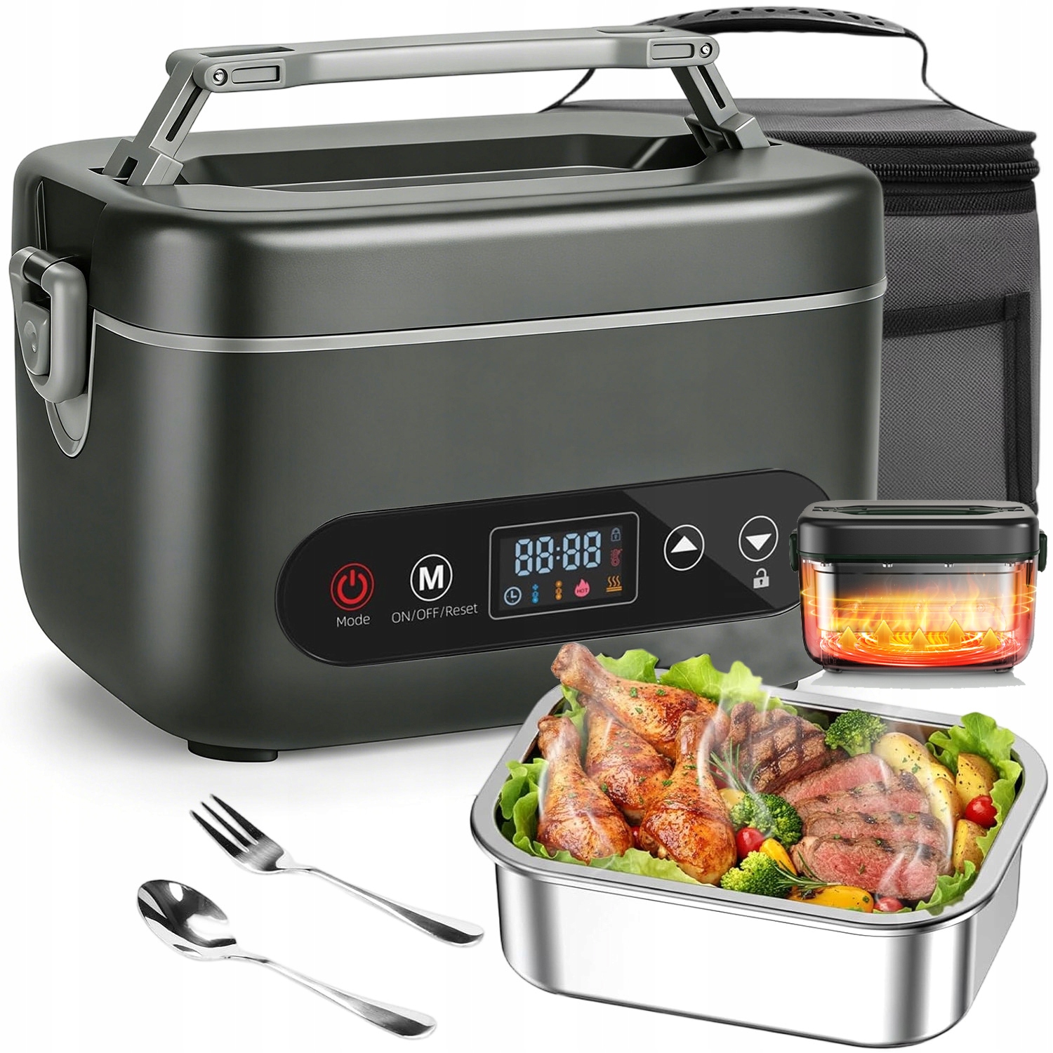 Elektrický Obědový Box Termos Jídelní Box Ohřívač Velká Kapacita