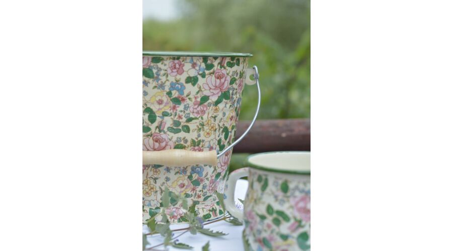 Wiaderko emaliowane retro 5 L wiadro kwiaty Marka inna