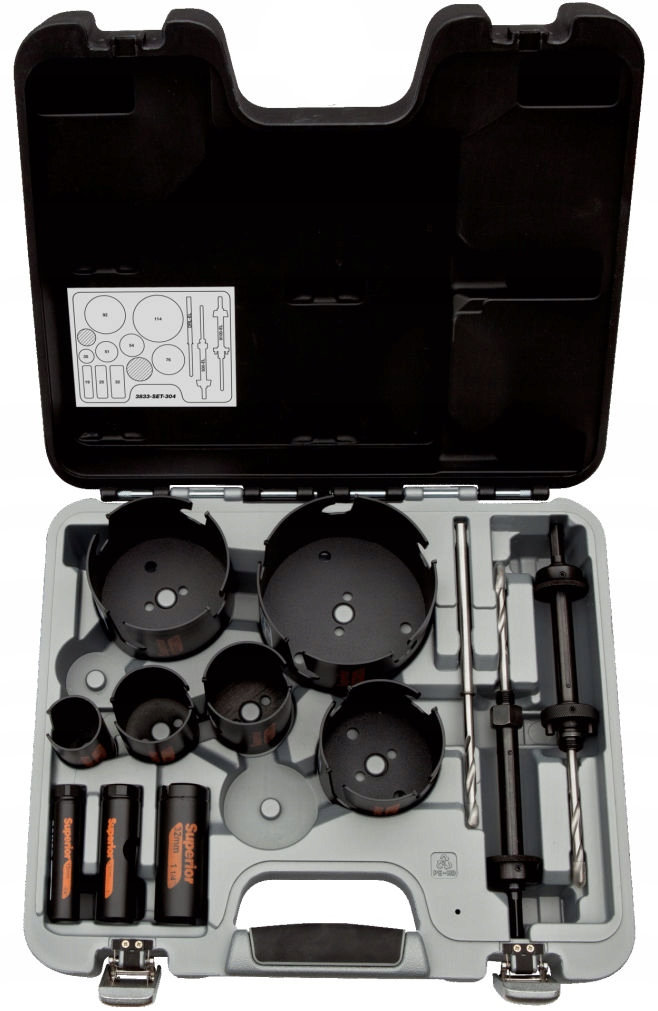 BAHCO 3833-SET-304 ZESTAW OTWORNIC MULTI-CONS. 12e