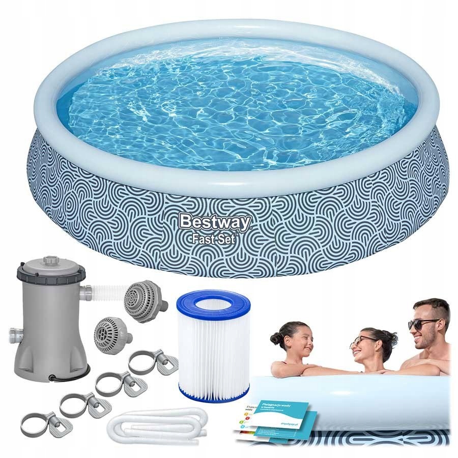 Rozkladací záhradný bazén 396 x 84 cm 9v1 Bestway 57376N