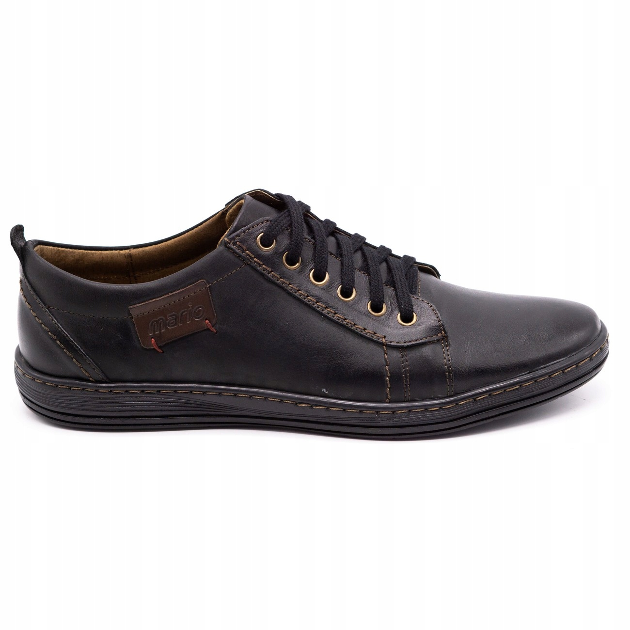 

Buty Męskie Sznurowane 695MP Skóra Czarny 44
