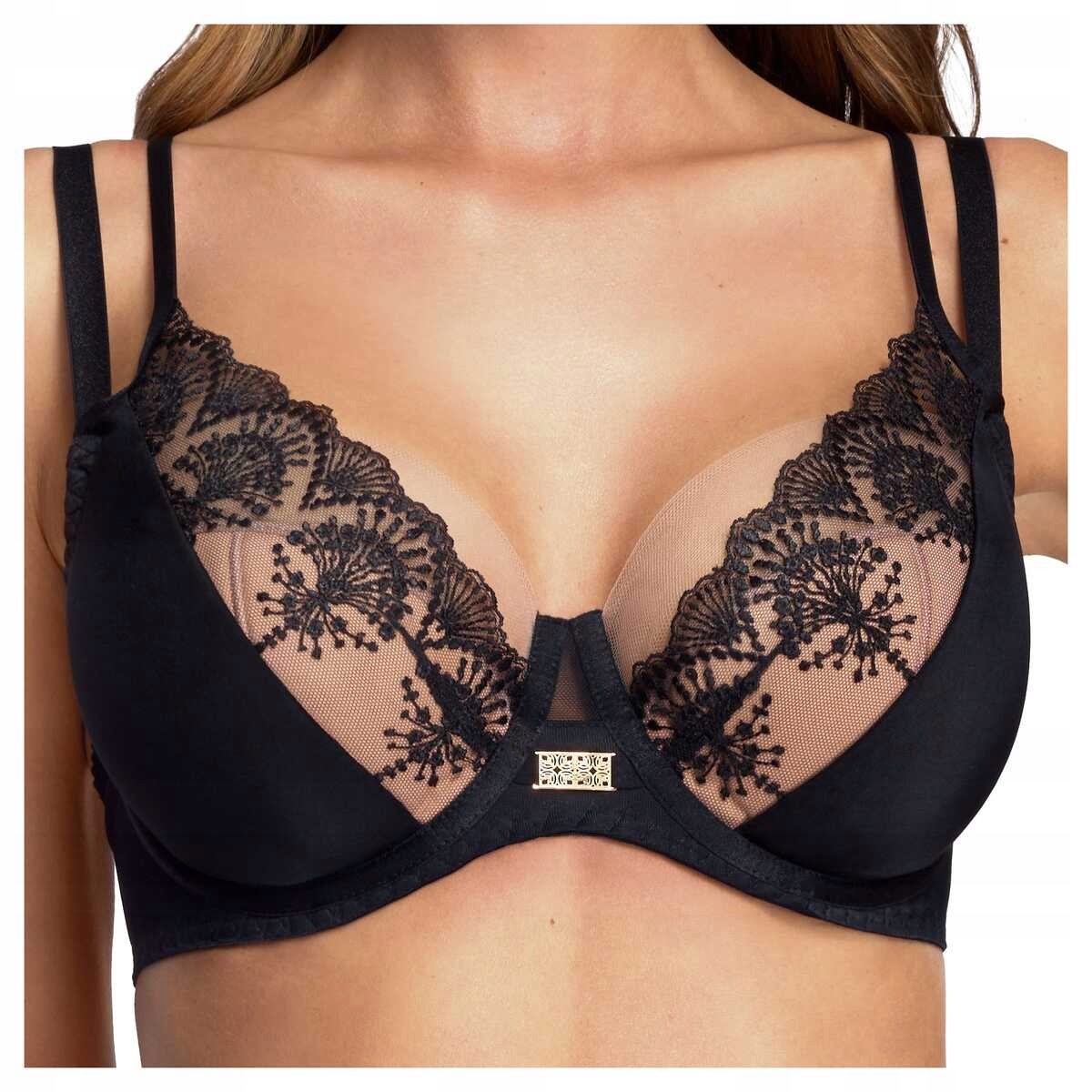 Ava Polovyztužená krajková podprsenka s kosticemi 2198 černá 75G