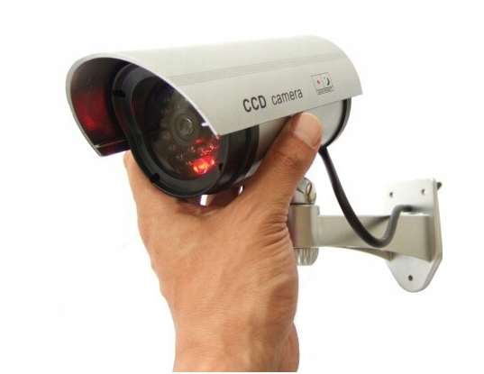 KAMERA ATRAPA IR LED MONITORING KAMERA ZEWNĘTRZNA ŚCIENNA Z DIODĄ MIGAJĄCA Model CCTV Monitoring zewnętrzna Nocna kamery Symulator