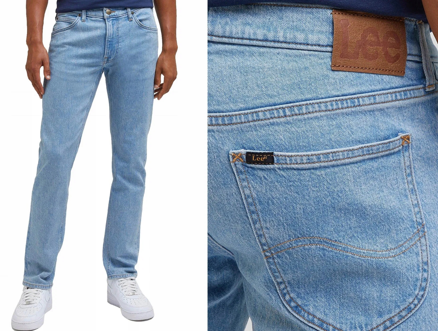 Lee Daren jednoduché džíny straight Zip Fly modré W33 L32