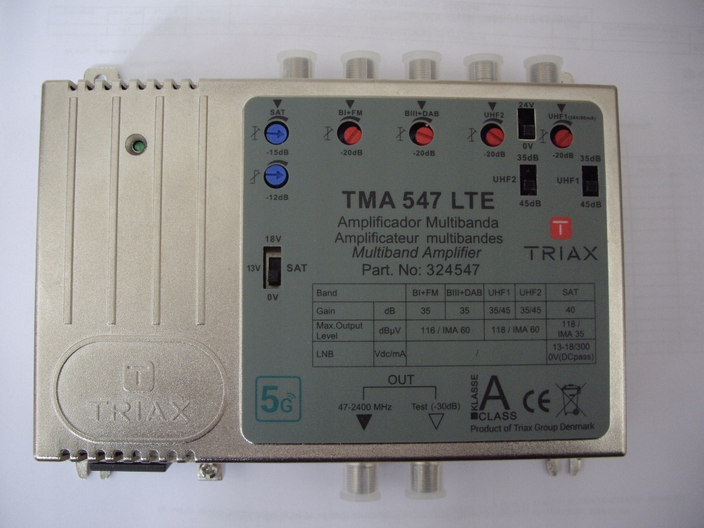 Triax Zesilovač Tma 547 Lte Bi Fm Biii Dab UHF2