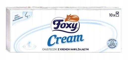 

Chusteczki Higieniczne Foxy Cream 10X10szt