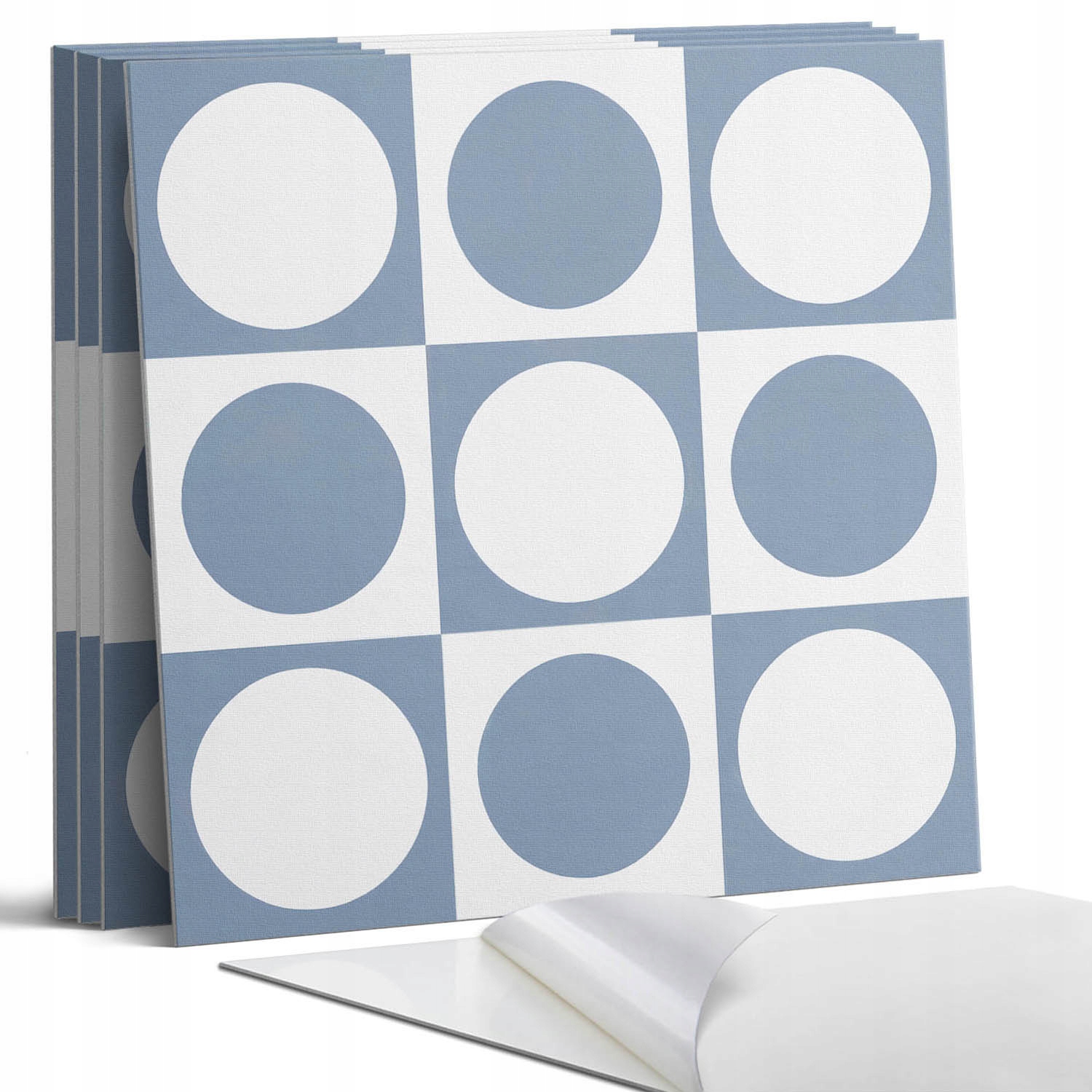 Sada dlaždic Vinyl Geometrie kruhů v síťovaném uspořádání 4 x 50 x 50 cm
