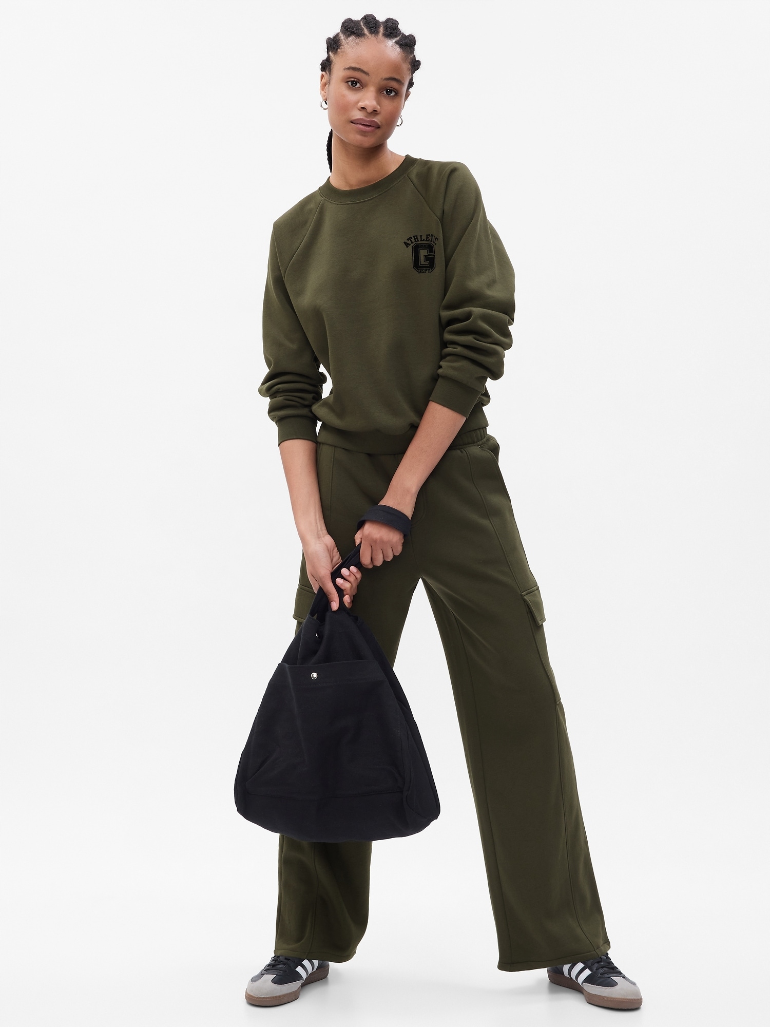 Gap Tepláky vintage cargo zelená