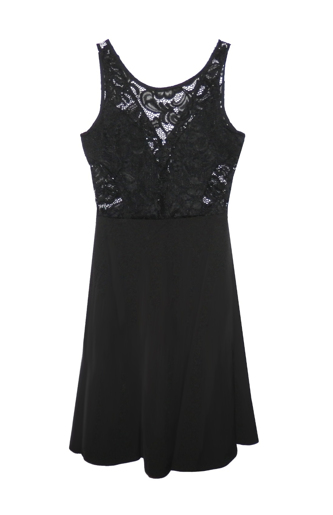 SUKIENKA DAMSKA ELEGANCKA KORONKA CZARNA ZAMEK L