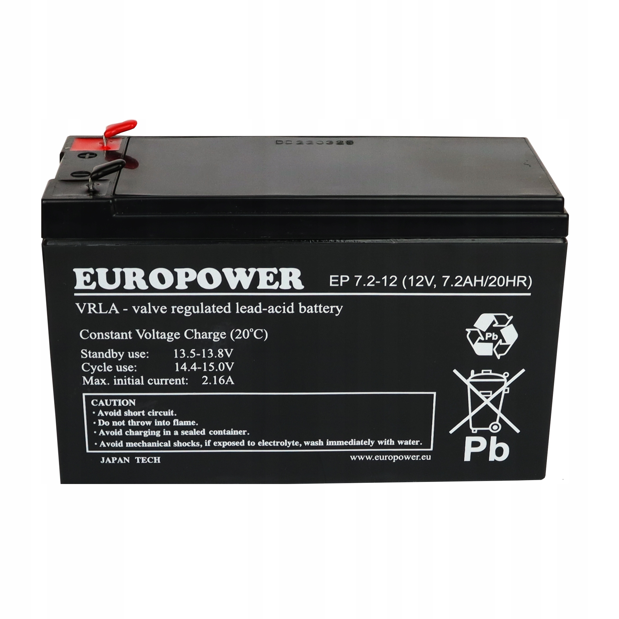 

Akumulator Europower seria Ep 7,2Ah/12V pod alarm