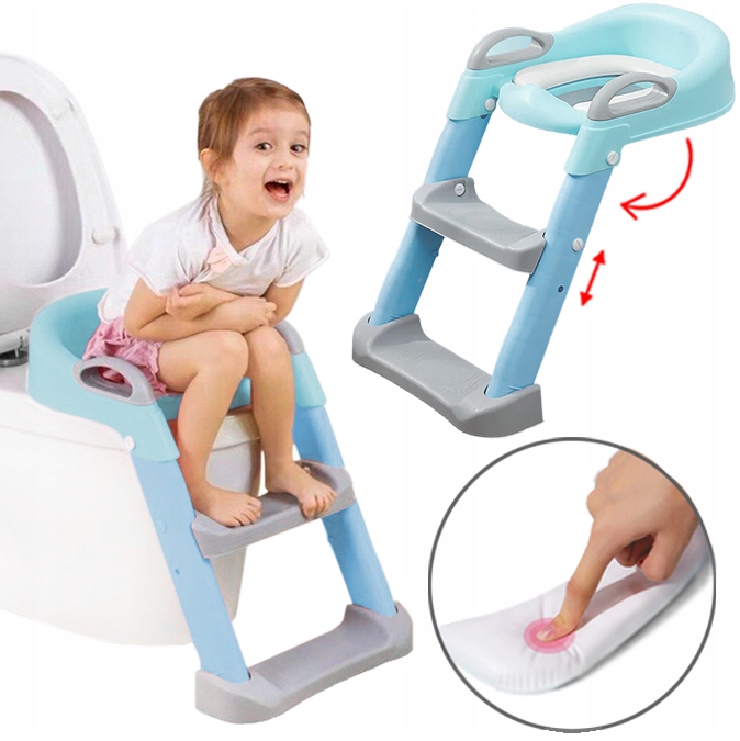NAKŁADKA NA SEDES WC Z DRABINKĄ DZIECIĘCA SIEDZISKO ANTYPOŚLIZGOWE PODNÓŻEK