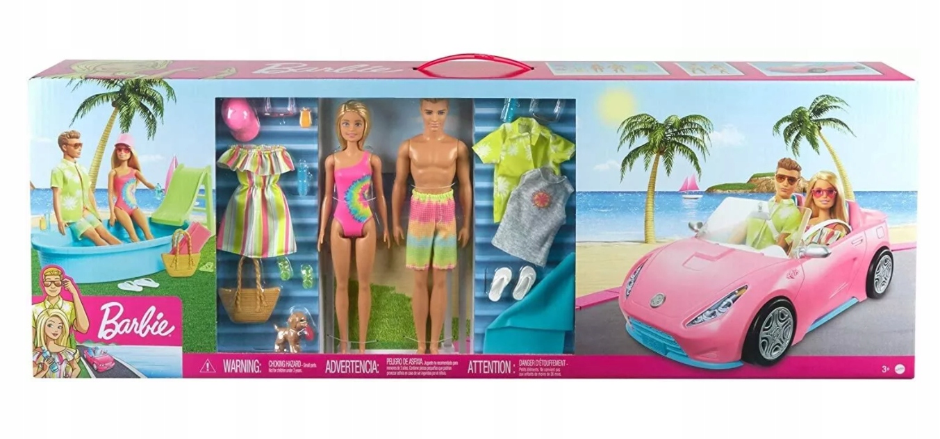 

Barbie Lalka I Ken Z Basenem I Kabrioletem GJB71