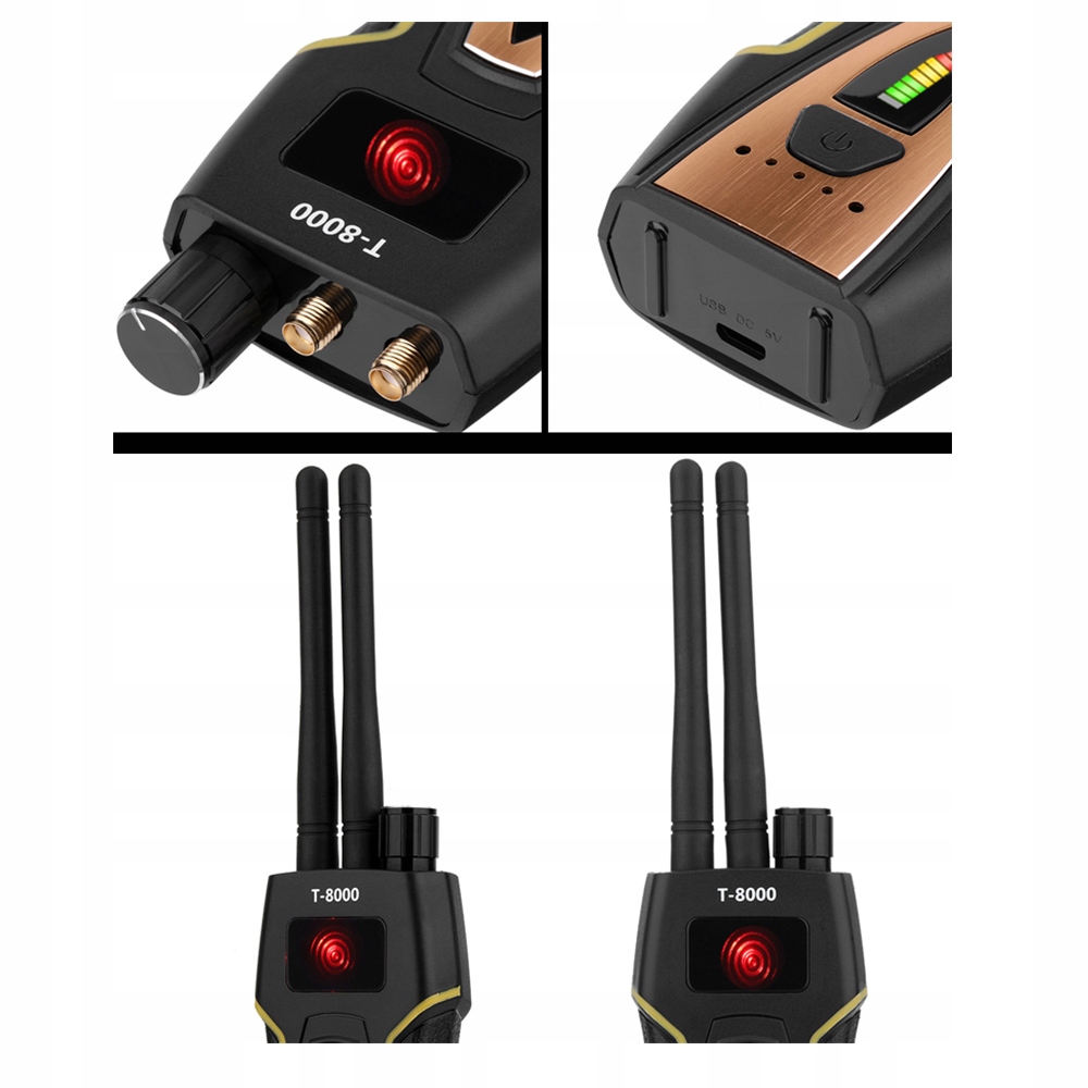 PROFESJONALNY WYKRYWACZ KAMER LOKALIZATORÓW GPS PODSŁUCH ANTY SZPIEG WIFI Waga 183 g