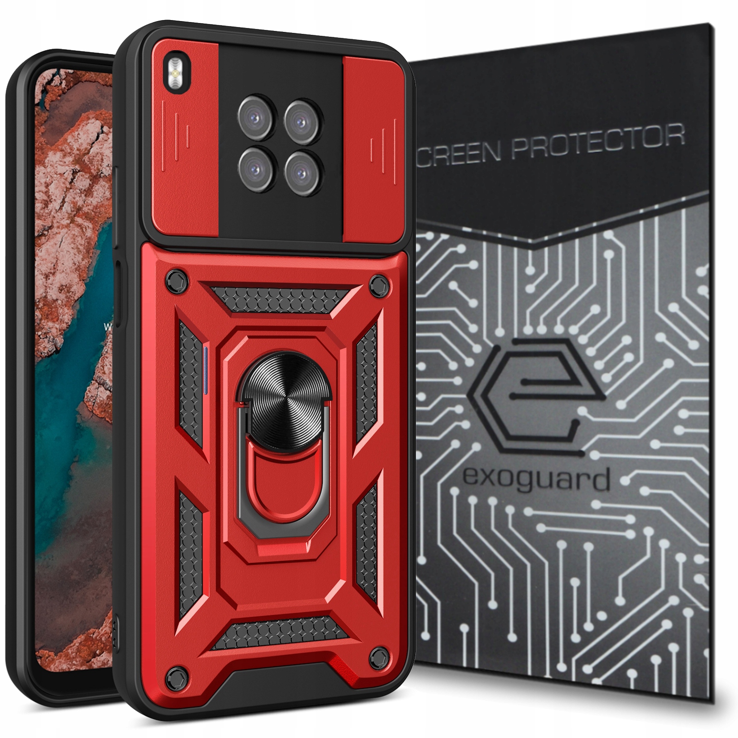 

Case Obudowa Etui Pancerne+szkło do Huawei Nova 8i