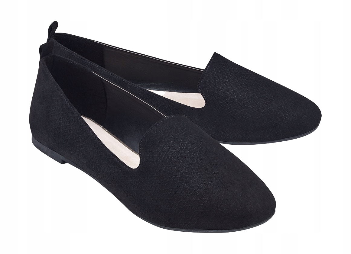 BUTY DAMSKIE mokasyny lordy CZARNE *36