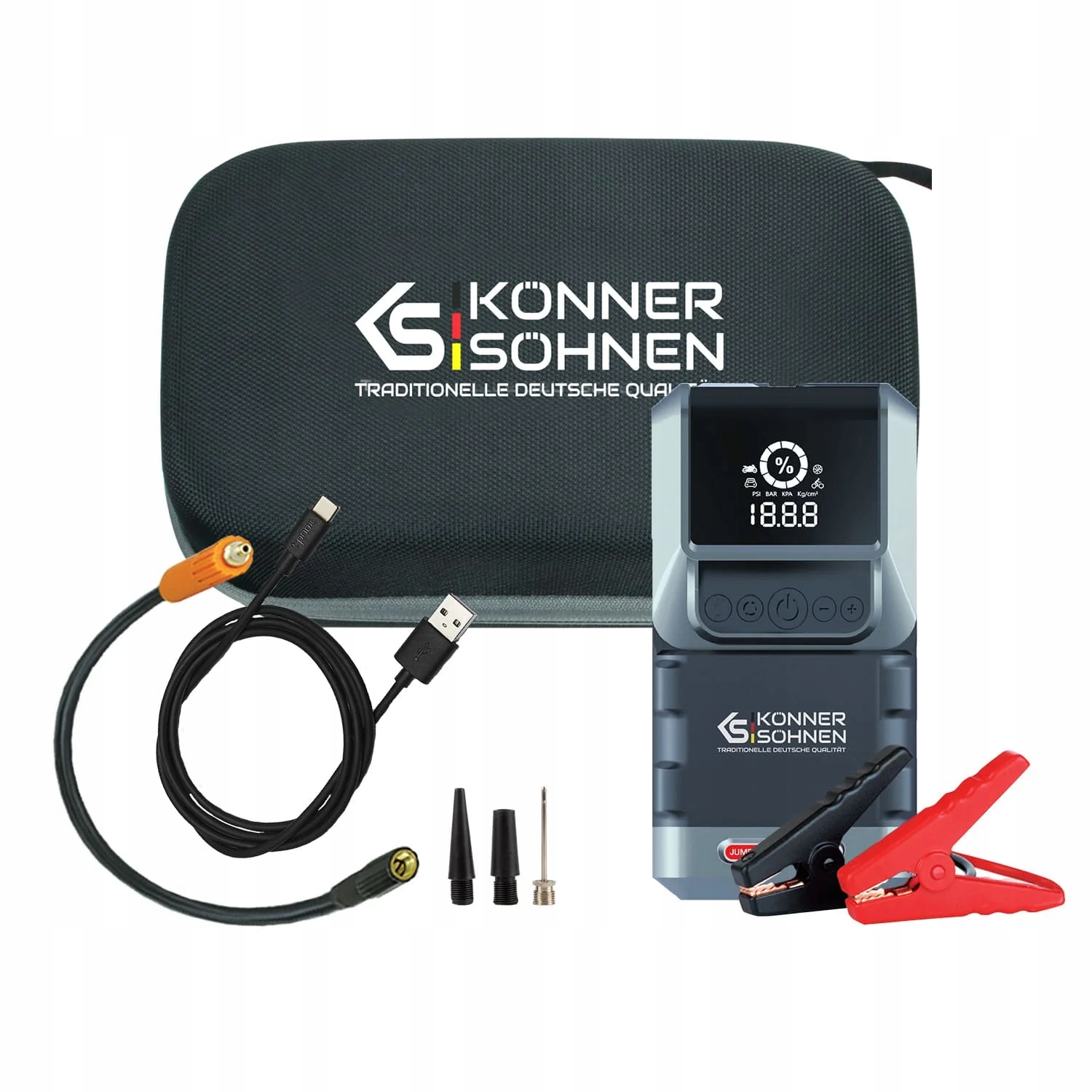 Štartovacie zariadenie Ks JSP-1300 Jump Starter na spustenie pomocou kompresora