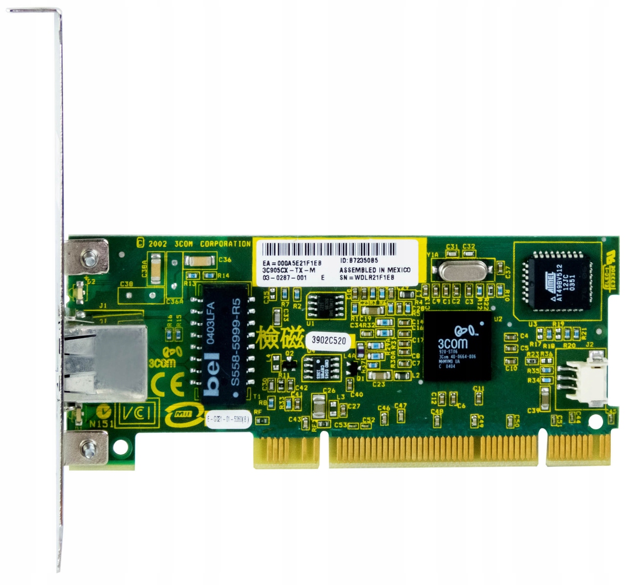 3COM 3C905CX-TX-M 10/100 Mbps RJ45 Pci 03-0287-001