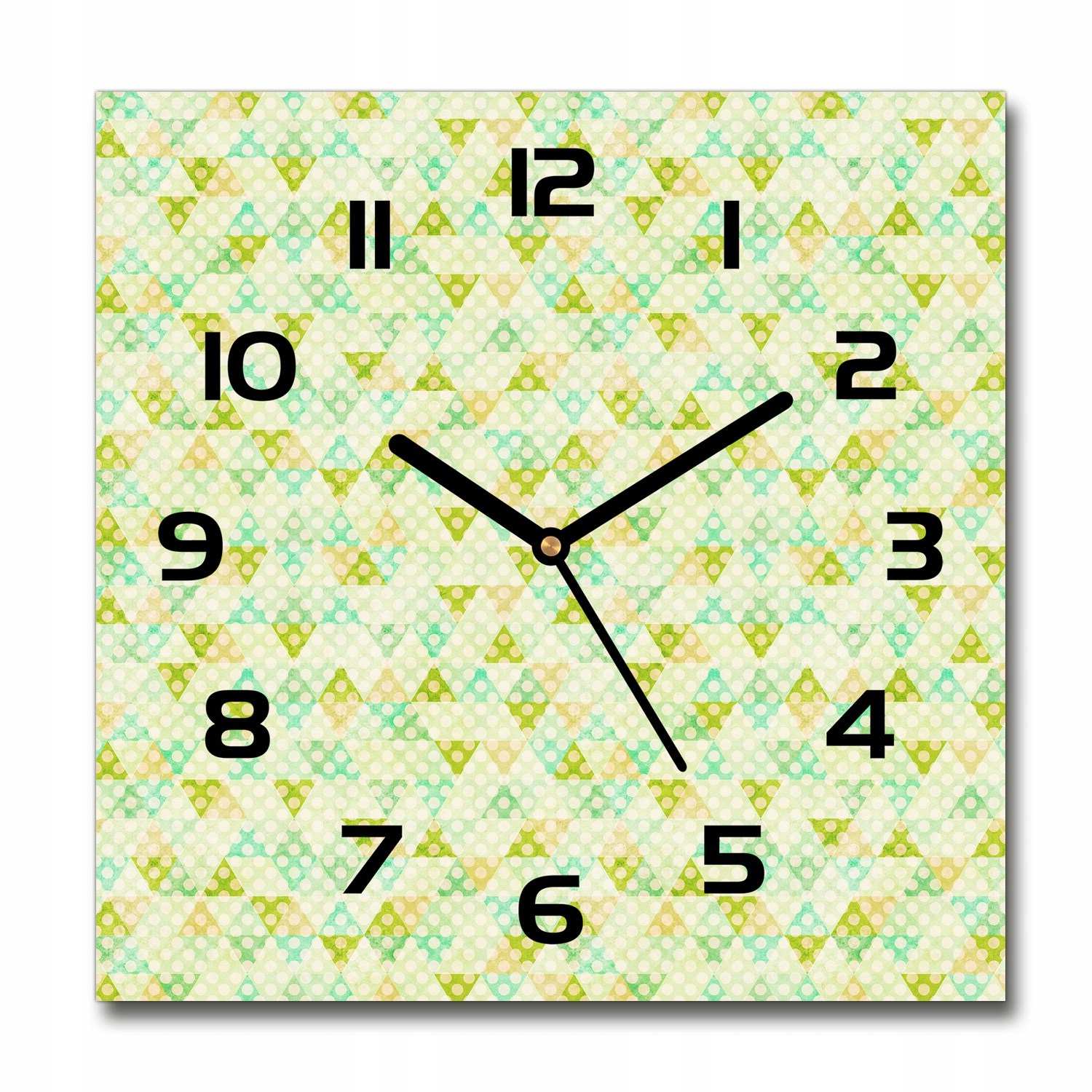 

Zegar szklany kwadratowy Geometryczne tło 30x30 cm