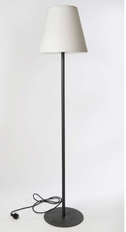 Podlahová lampa Lumisky Standy W150 E27 10 W biela, šedá