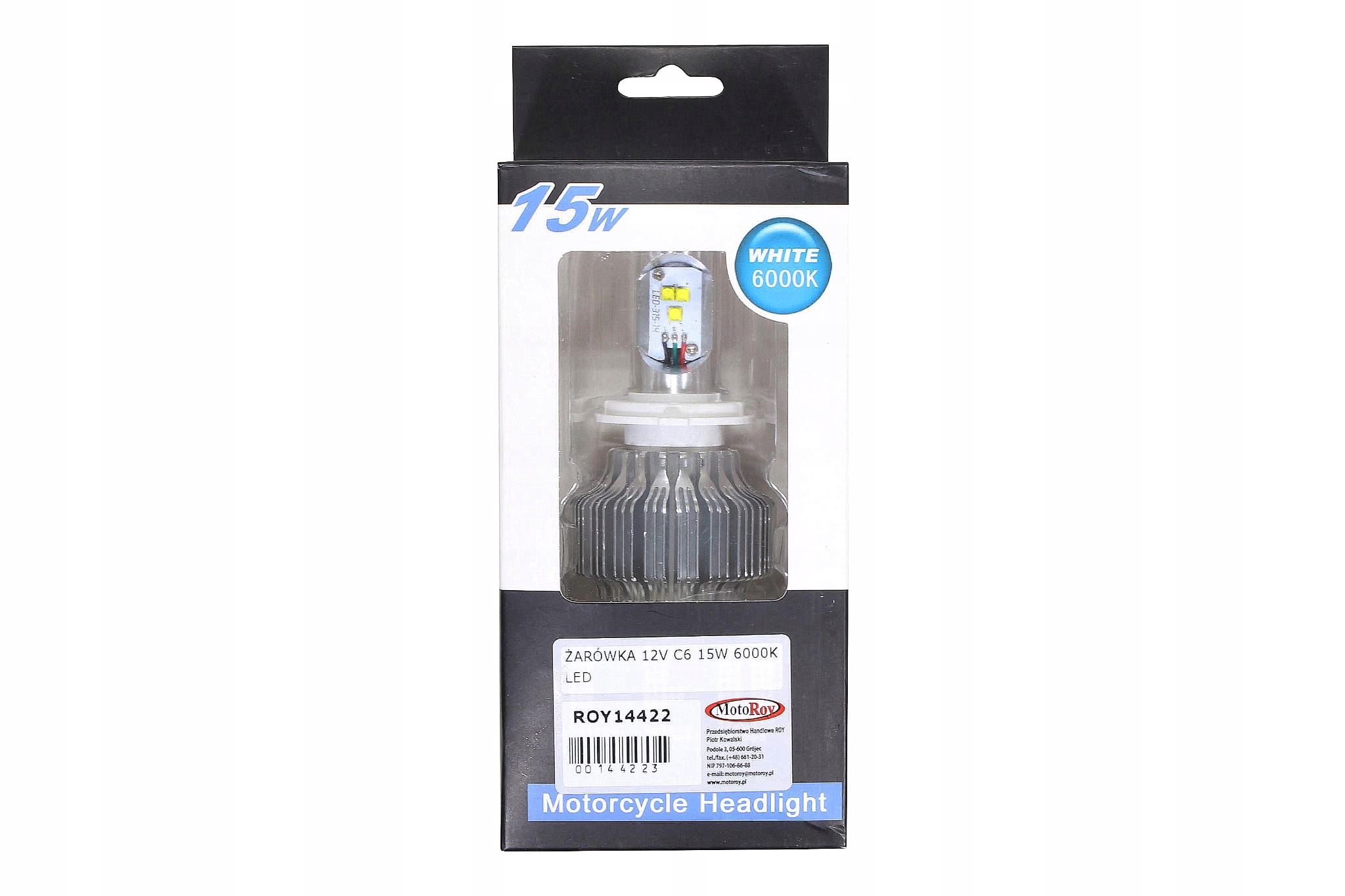 18435 - 12V C6 15W 6000K светодиодная лампа