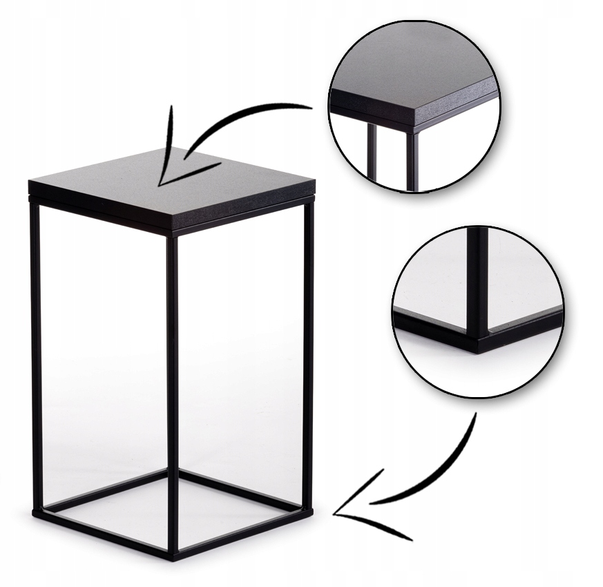 

Kwietnik stojak na kwiaty 40 cm czarny Loft stojak