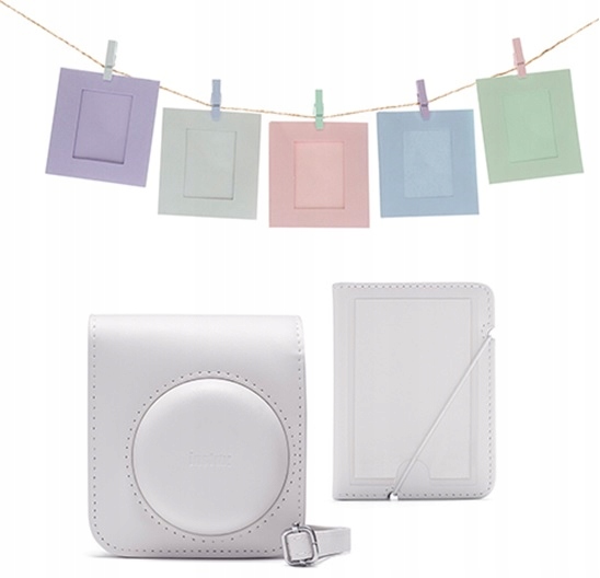 Zestaw akcesoriów Instax Mini 12 Clay White etui, album, ramki, sznurek