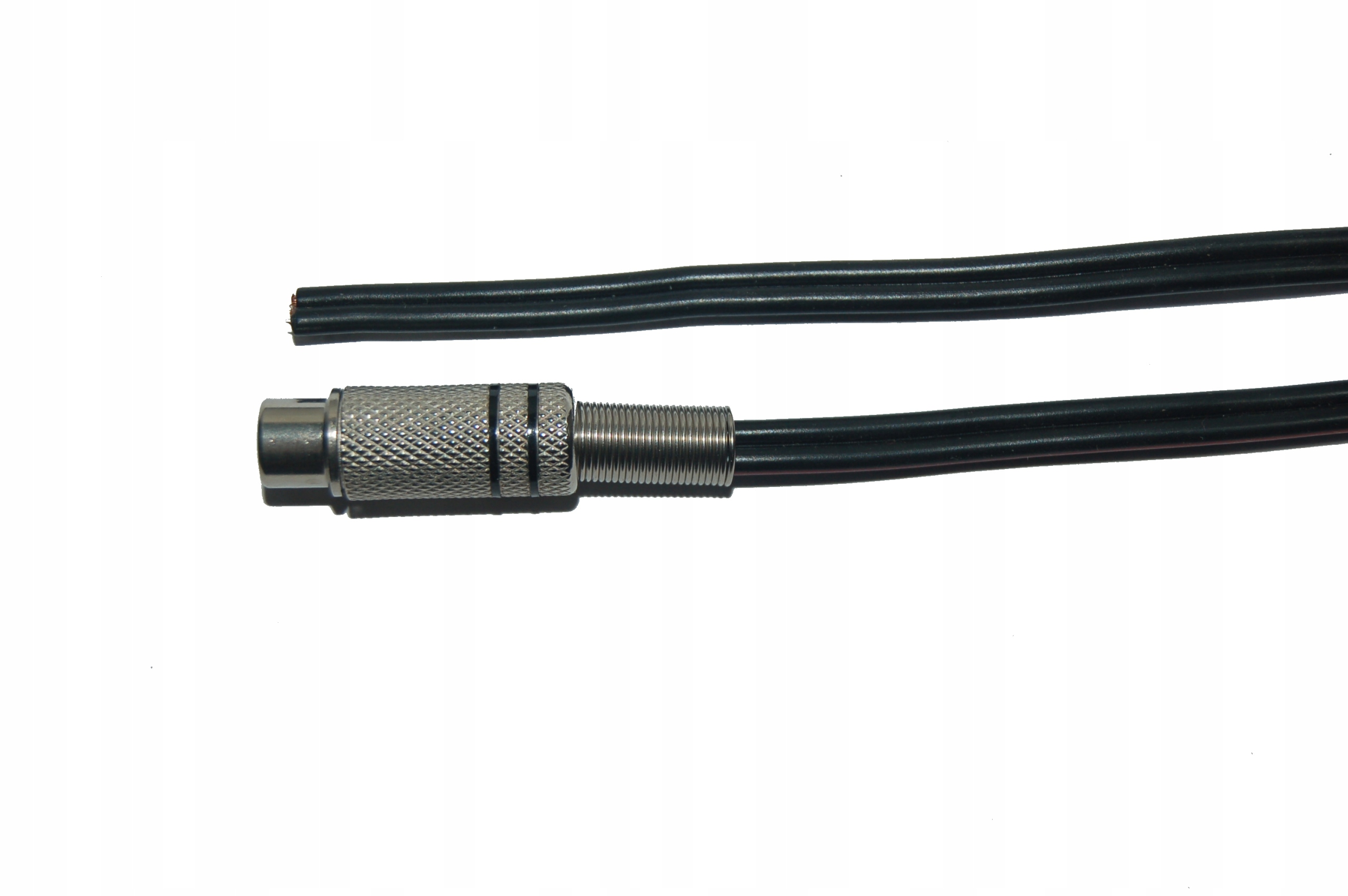 Kabel głośnikowy gniazdo Rca 0 , przewód 2x1mm, czarny Cu, 2m