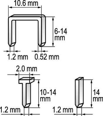 ZSZYWACZ TAPICERSKI 6-14 MM YATO Zasilanie ręczne