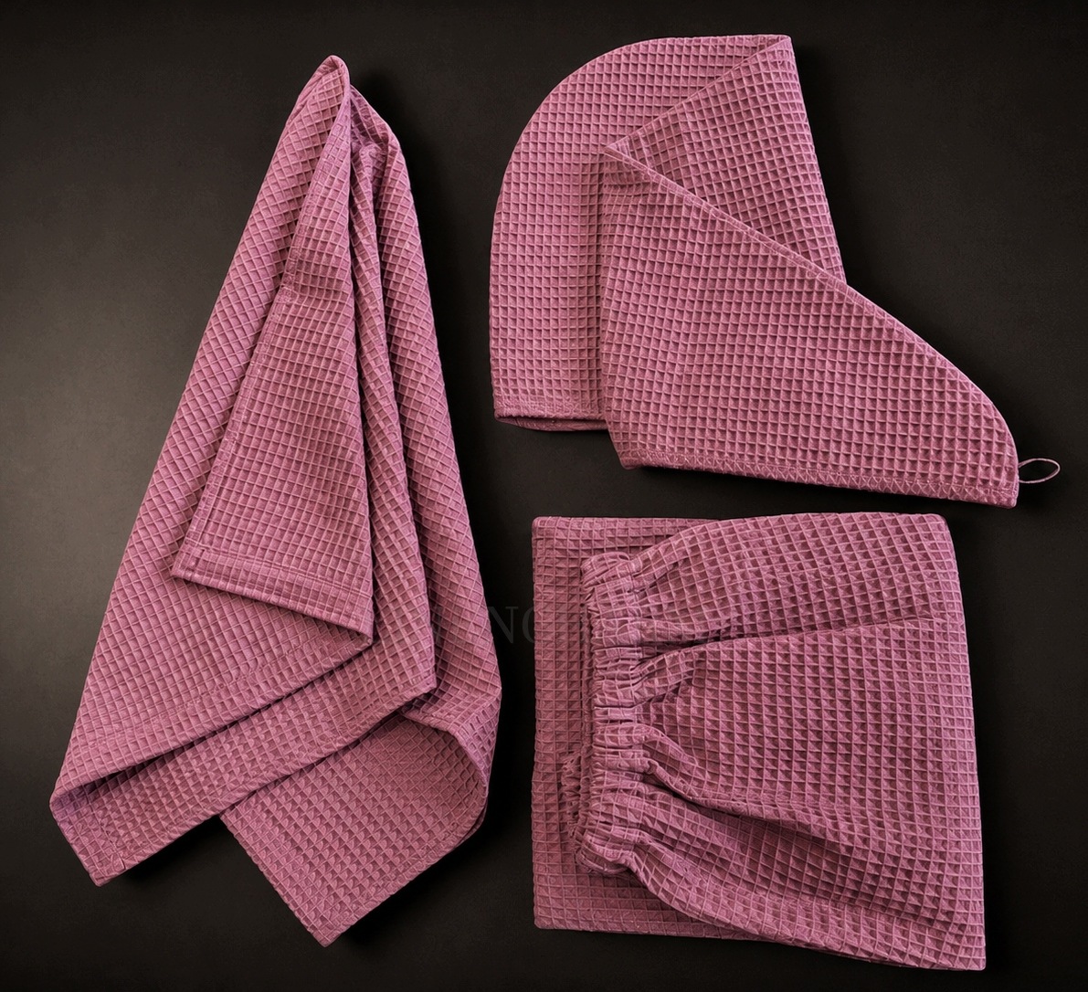 Indywidualne Zamówienie Pareo Ręcznik +Turban Bawełna 100% Old Rose Xs