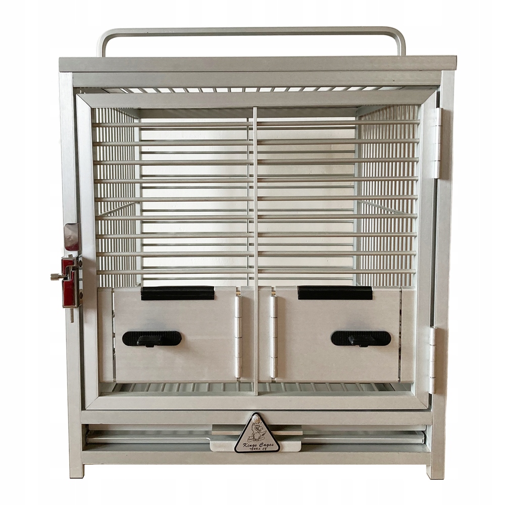 Levně TC01 silver Přepravní klec pro papoušky z velmi tvrdého hliníku 41x47x46 cm