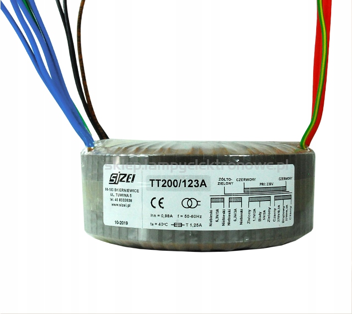 TT200/123/A Toroidní síťový transformátor Audio Sizei