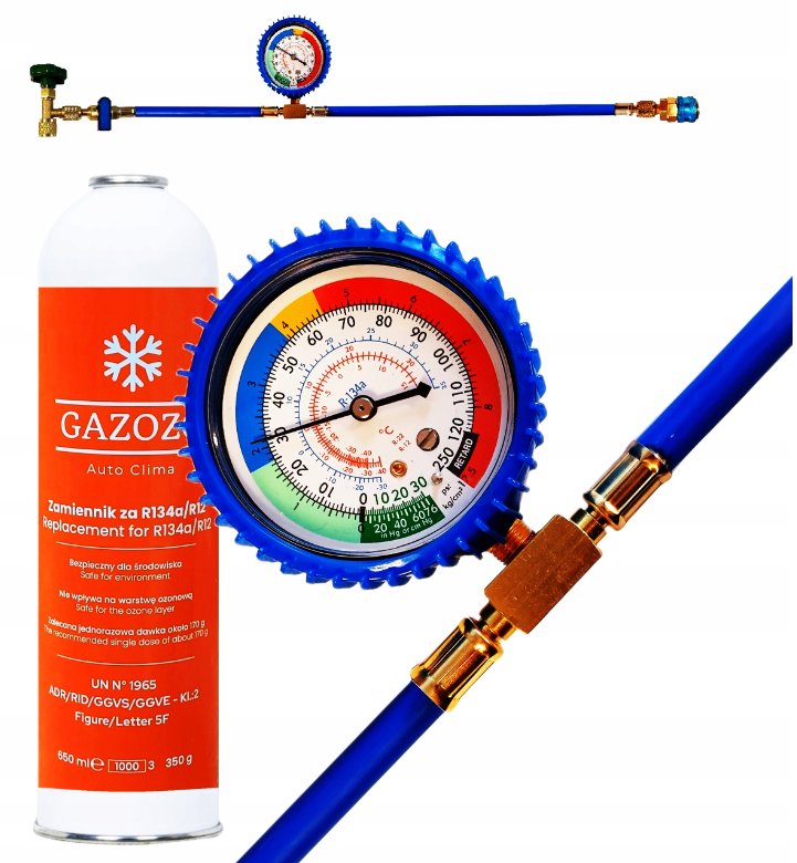Sada na nabíjení klimatizace pro plyn R-134a