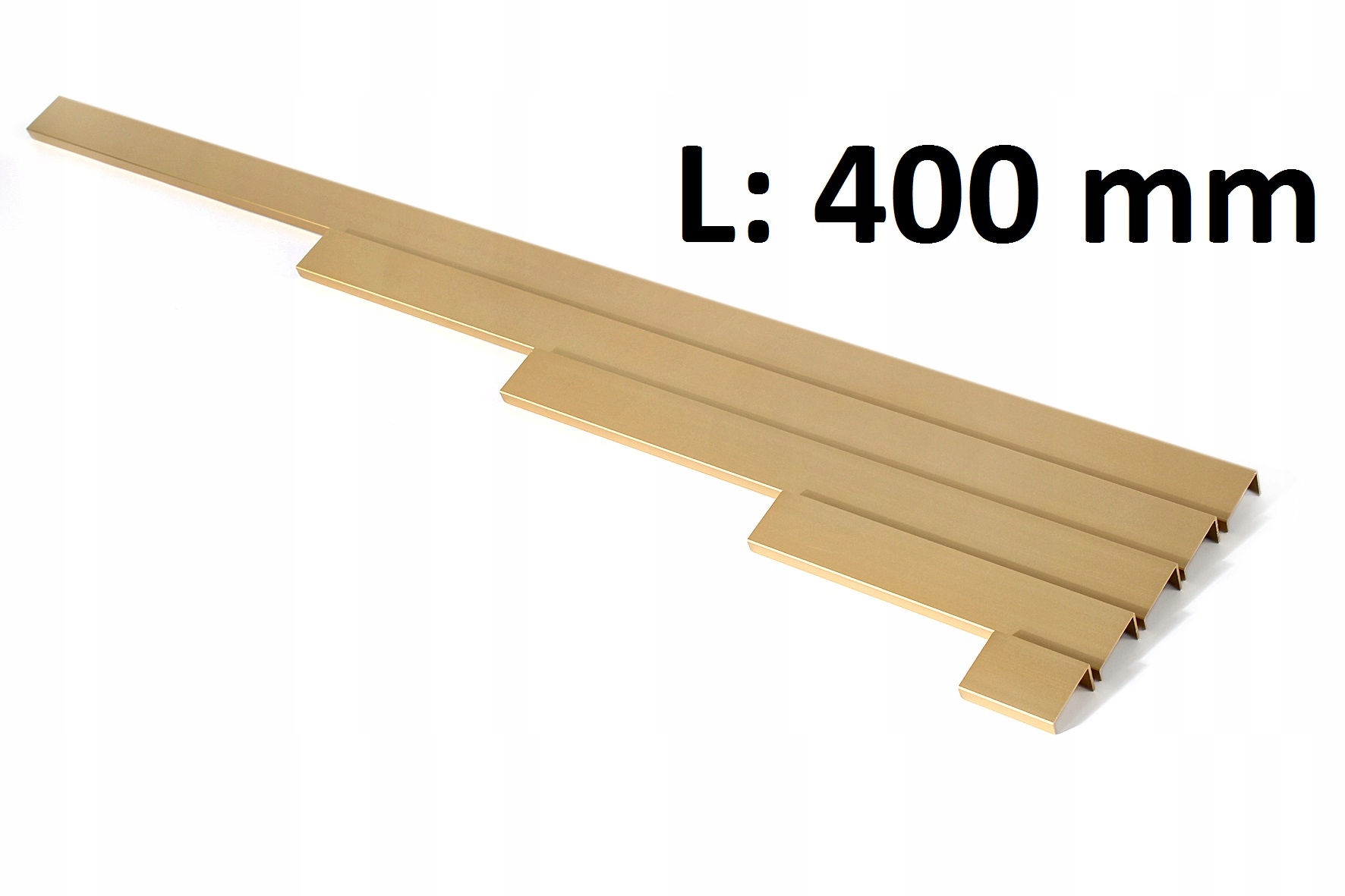 

Uchwyt krawędziowy prosty złoty mat L400