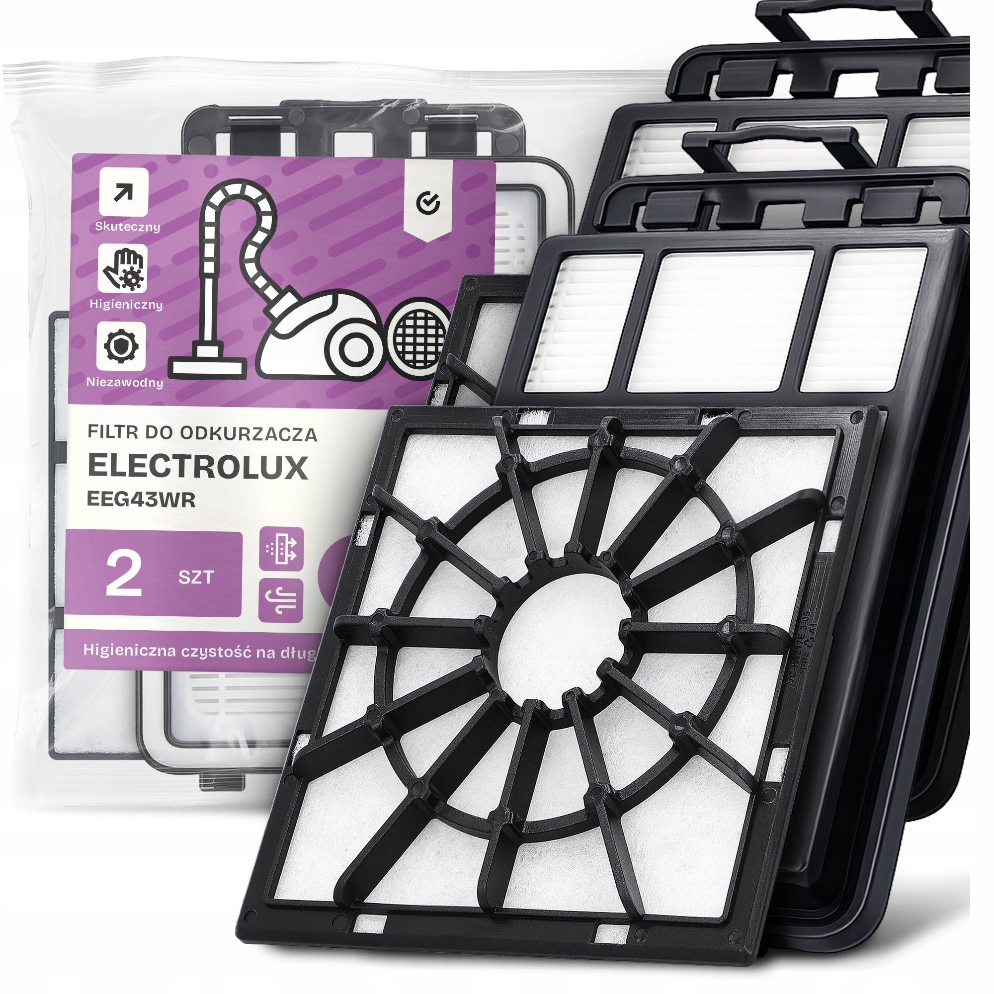 2x Filtry Do Vysavače Electrolux EEG43WR Omyvatelný Filtr Sada Em-w