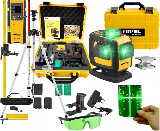 

Nivel CL4D-G Zielony Laser Cały Zestaw