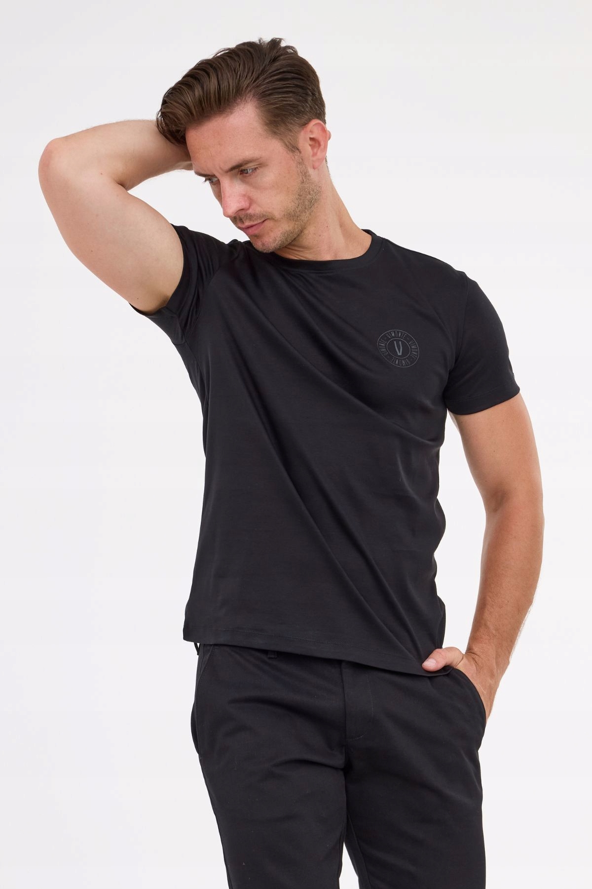 Černé pánské tričko Liquid Cotton XXL