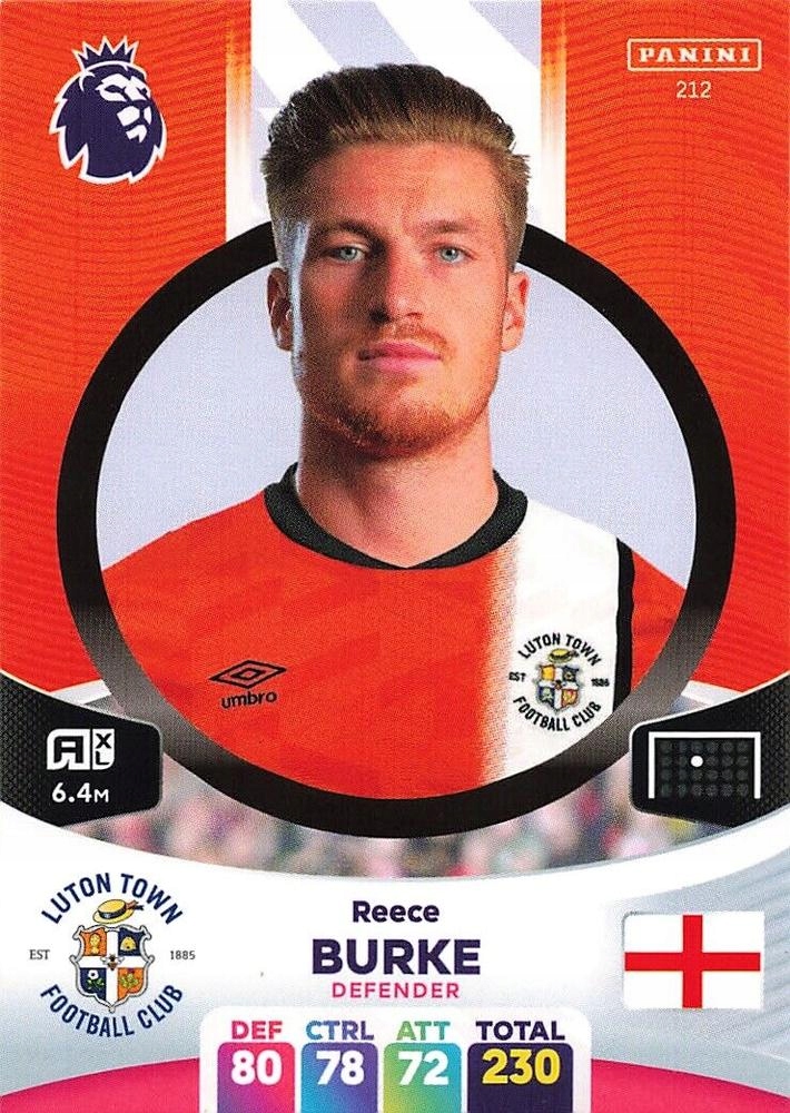 Premier League 2024 212 Reece Burke Panini Adrenal