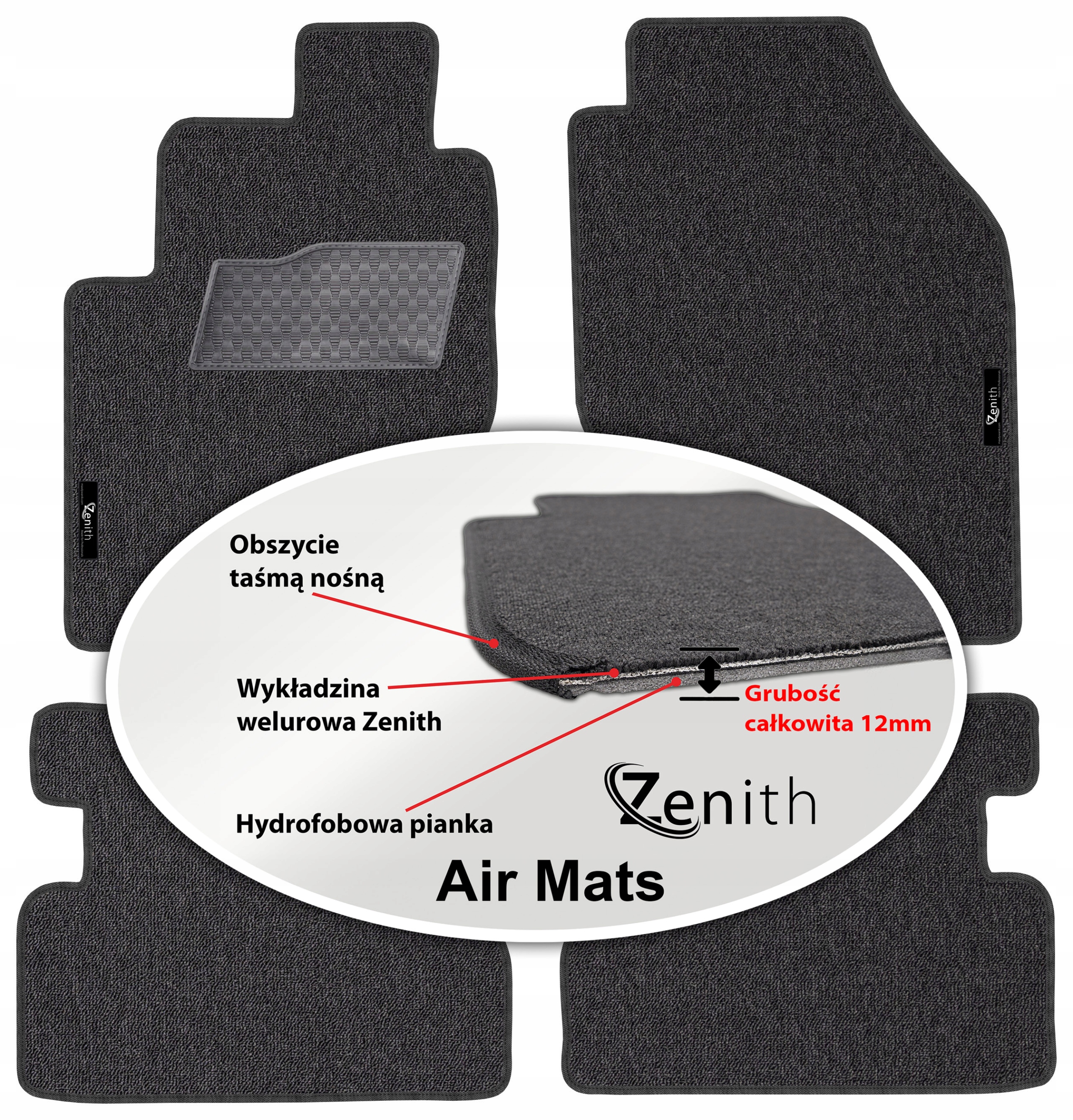 Ford Focus I 1998-2001 Velúrové koberčeky do auta Zenith Air Mats