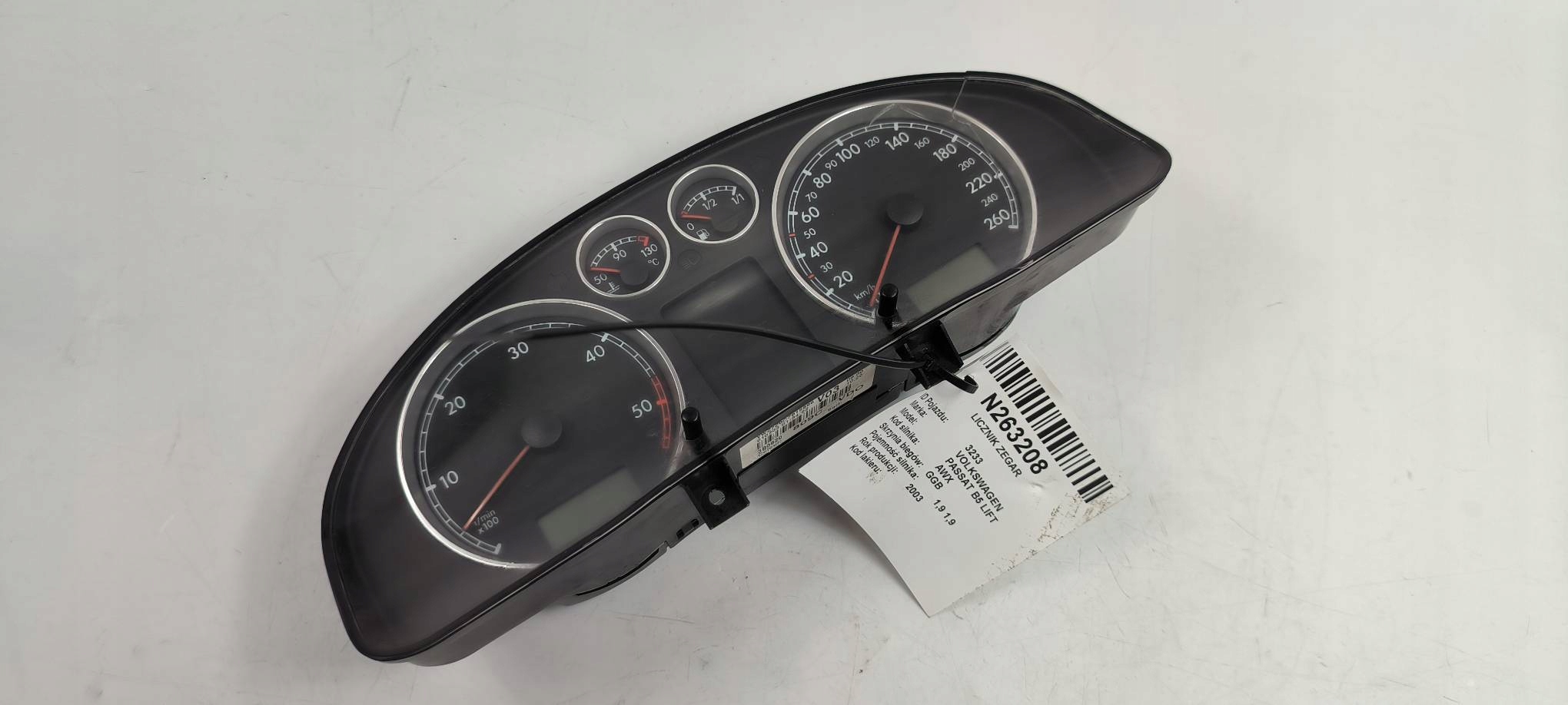 dials clock EU 3B0920809C VOLKSWAGEN PASSAT B5 LIFT