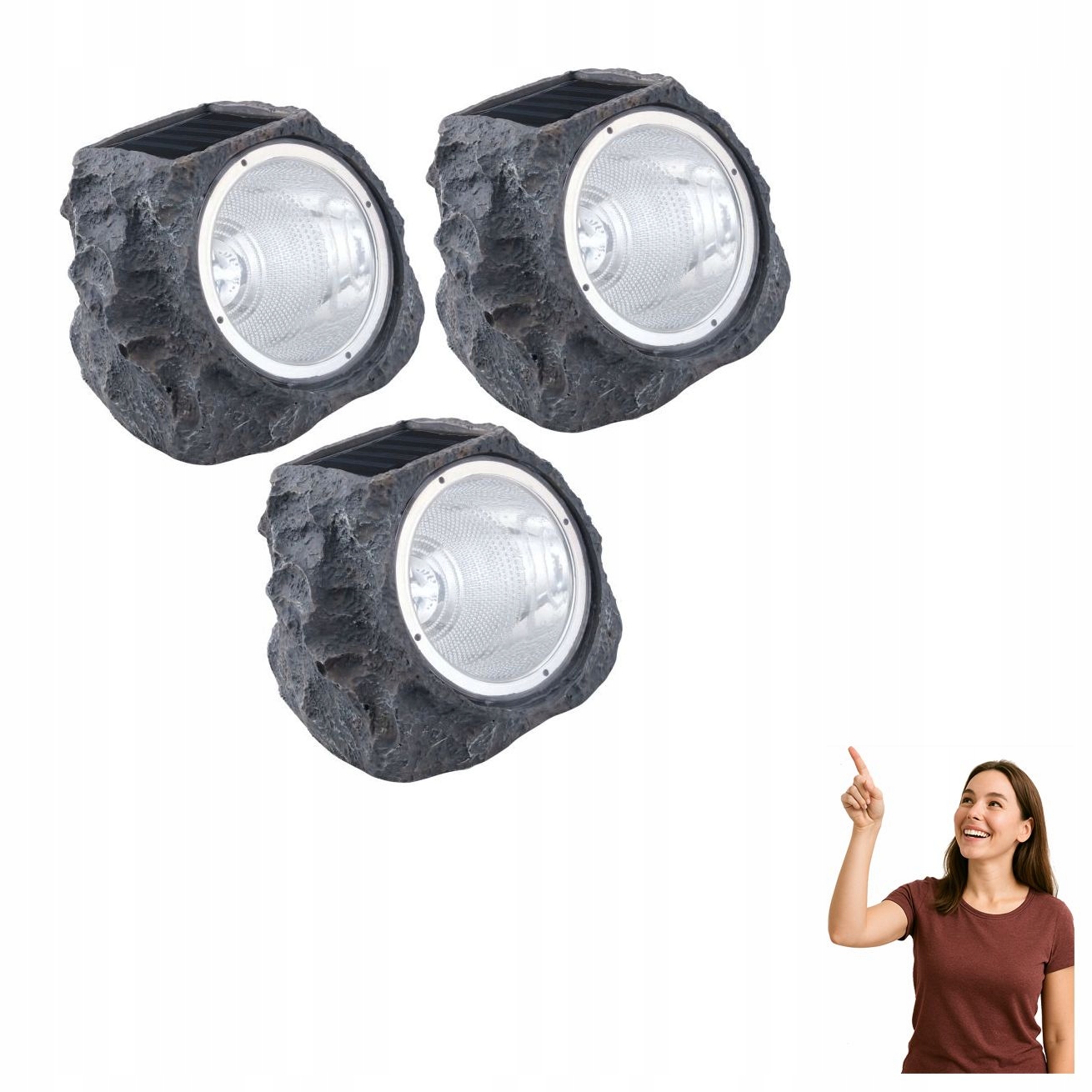 Sada 3 solárních Led zahradních lamp Solar 48505 Eeglo