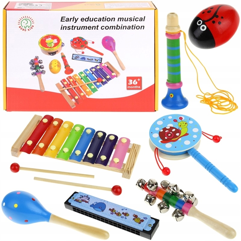

Drewniane Instrumenty dla Dzieci Zestaw Cymbałki