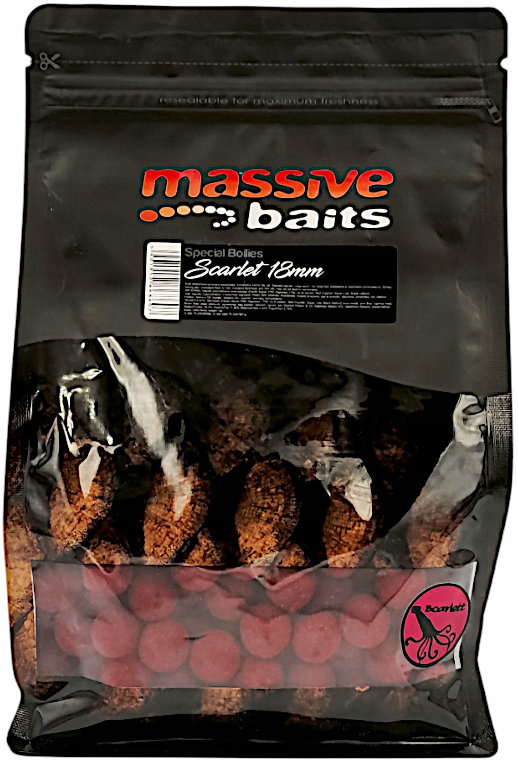 Kulki Proteinowe 18mm 1 kg Massive Baits Scarlet Robin Red Specials