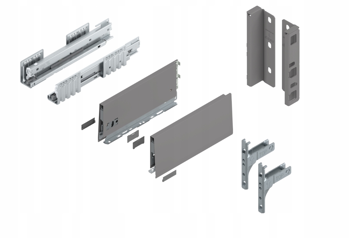 Blum Šuplík Merivobox 350 Střední K Blm Šedá 40 kg