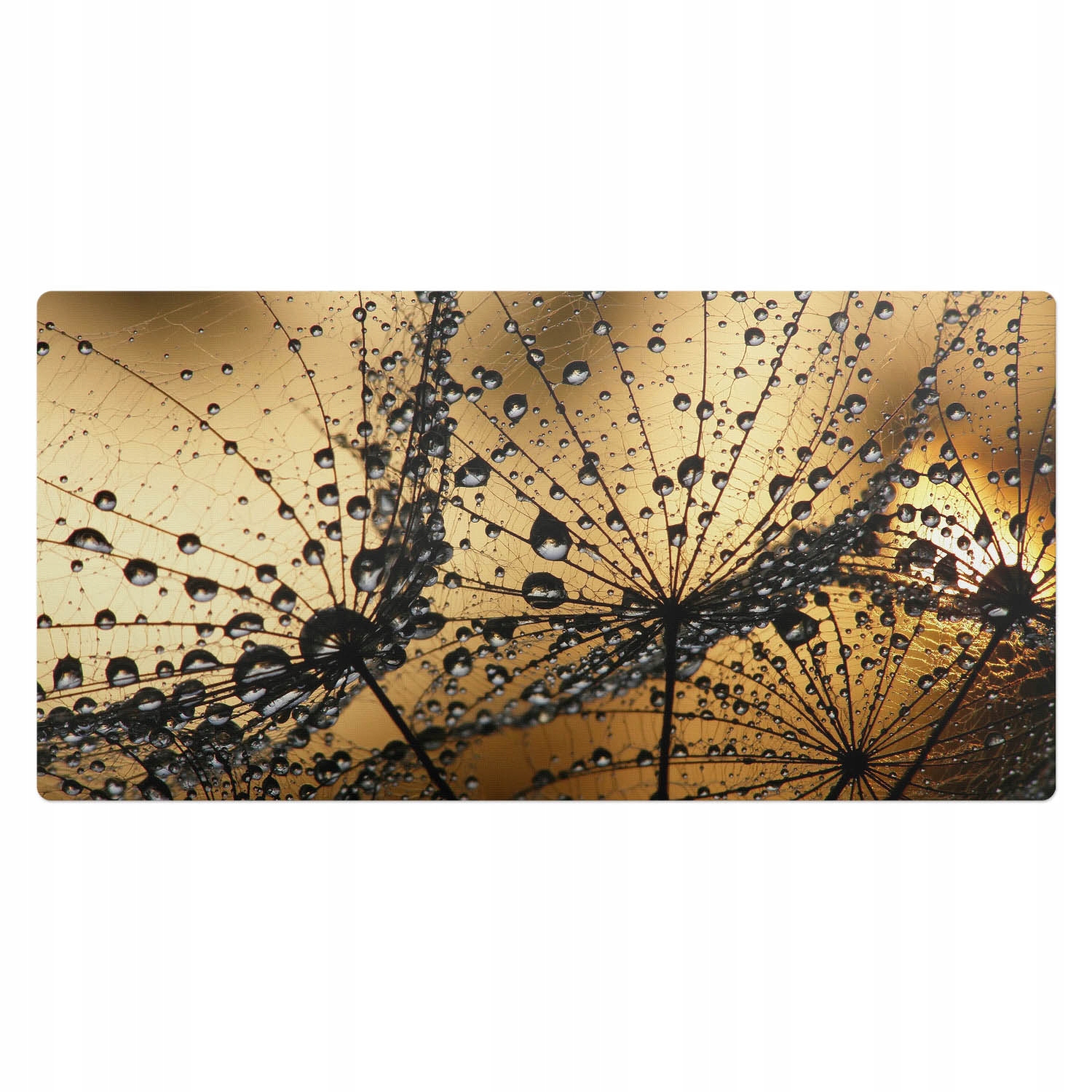 Antypoślizgowa podkładka na biurko do biura Krople na pajęczynie 100x50 cm