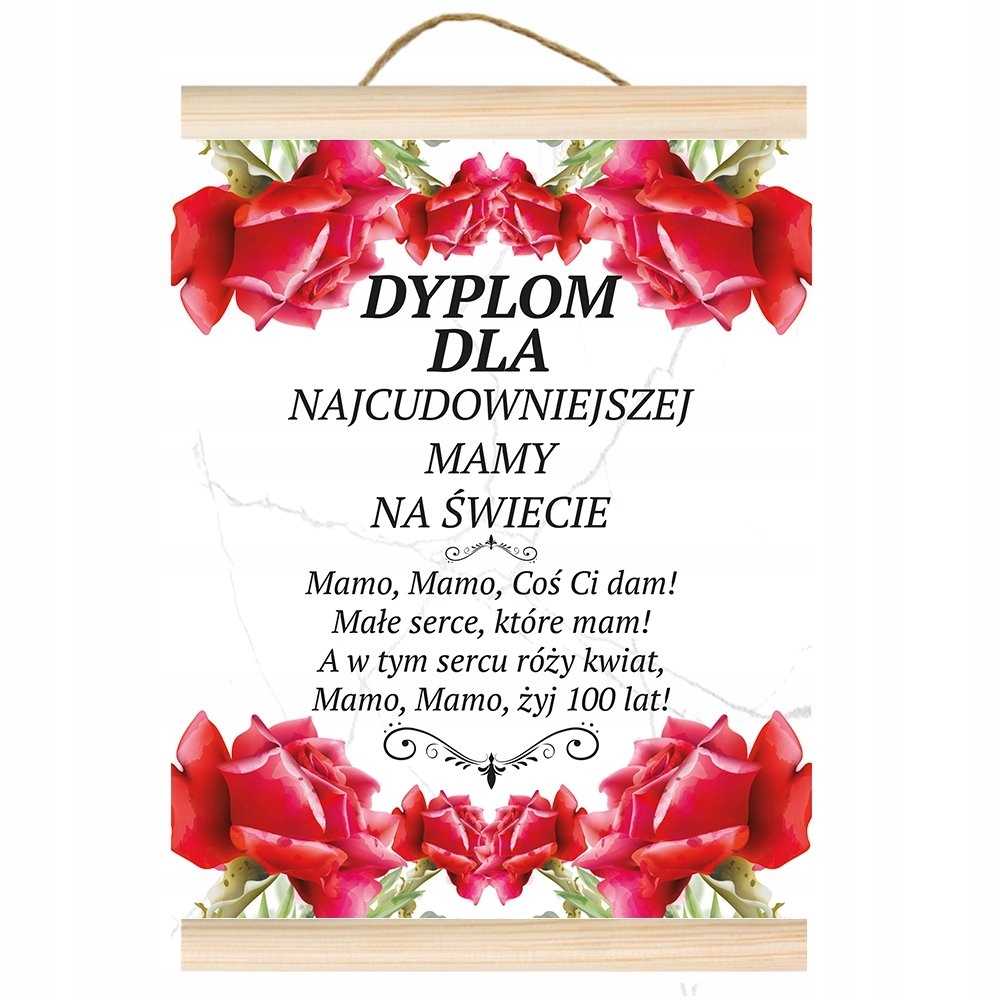 

na Dzień Mamy Matki, Dyplom Pamiątka