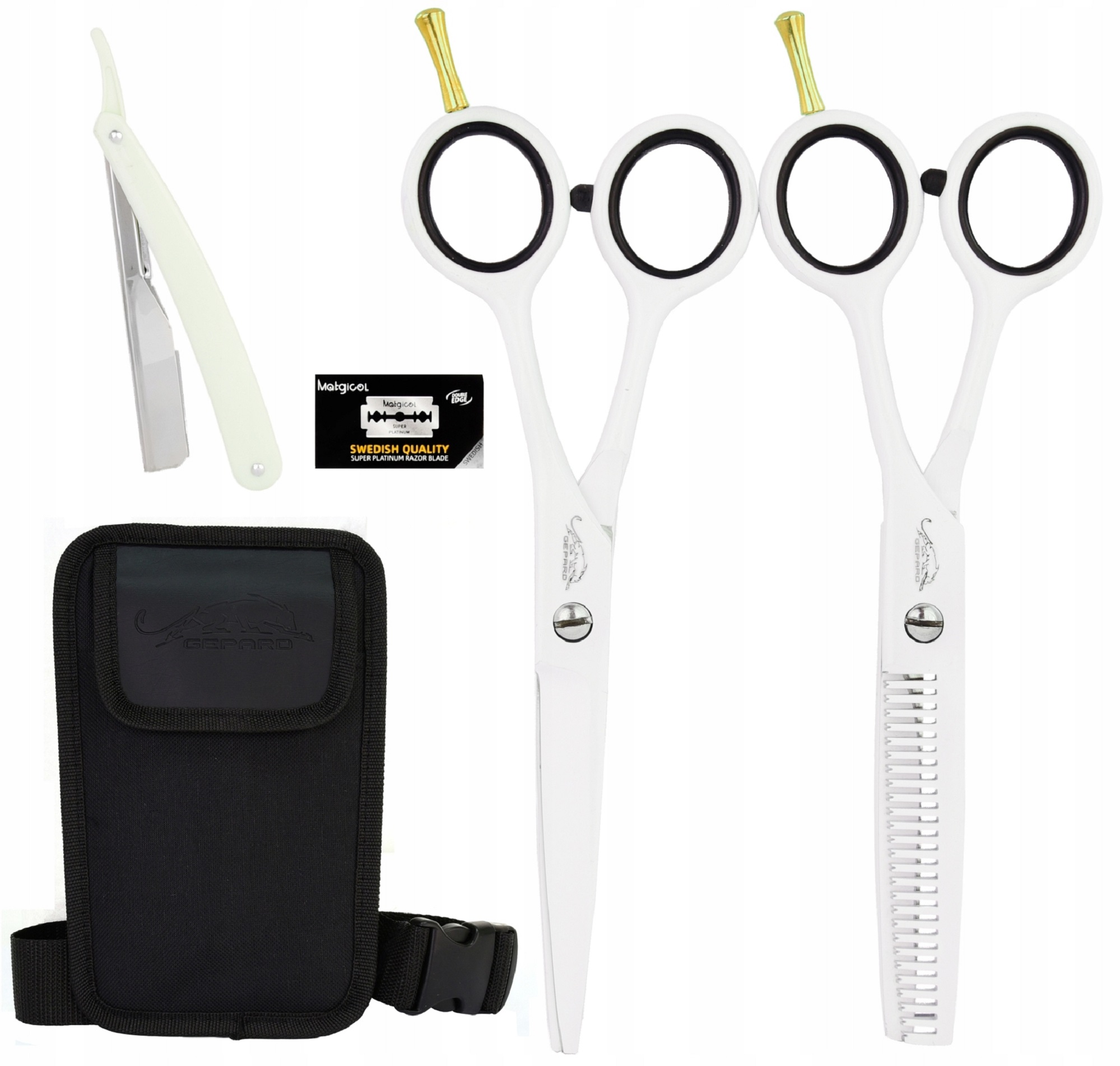 Sada nůžek pro kadeřnické stříhání vlasů Gepard 5,5