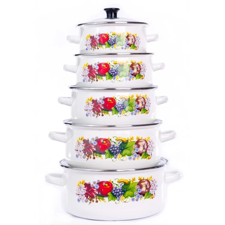 Komplet garnków EMALIOWANYCH indukcja GARNEK 8501